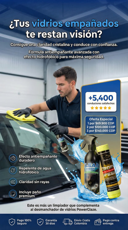 Clear visión - limpiador anti empañante